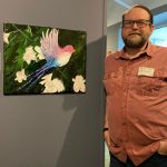 Bradley Burgin With His Painting
